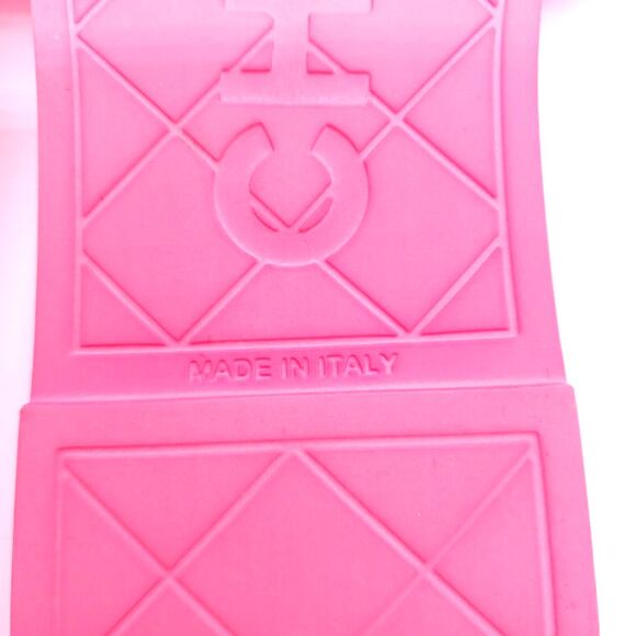 CHANEL Terry CC Flat Mules Sandals 39 Pink - Picture 6 of 8